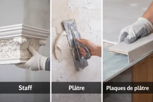 Staff vs plâtre vs plaques de plâtre : quelles différences ?